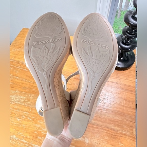 Franco Sarto Serenity Leather Wedge Sandals - Picture 14 of 14